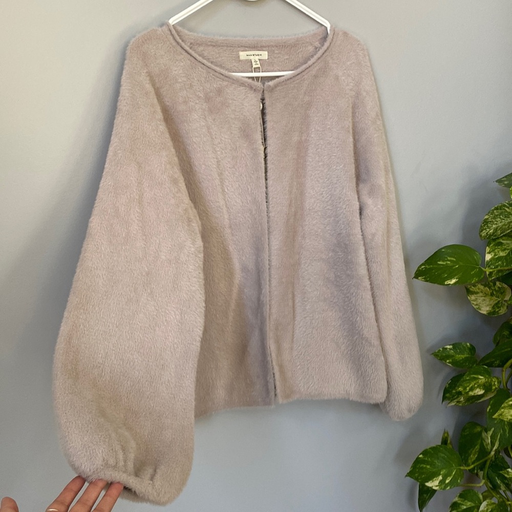 Max studio plush cardigan
